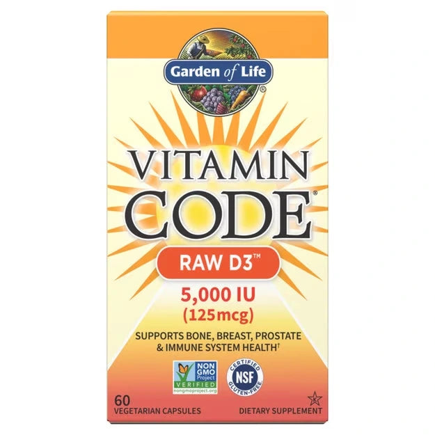 Garden of Life Vitamin Code Raw Vitamin D3 5,000 IU Capsules 60ct