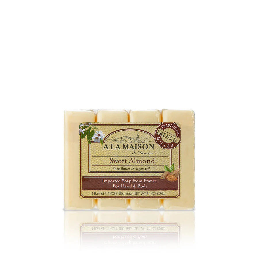 A LA MAISON Sweet Almond Multipack Bar Soap (Pack of 4)