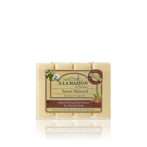 A LA MAISON Sweet Almond Multipack Bar Soap (Pack of 4)