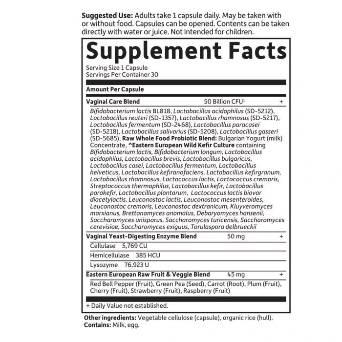 Garden of Life Raw Probiotics Vaginal Care Shelf-Stable 30 Capsules
