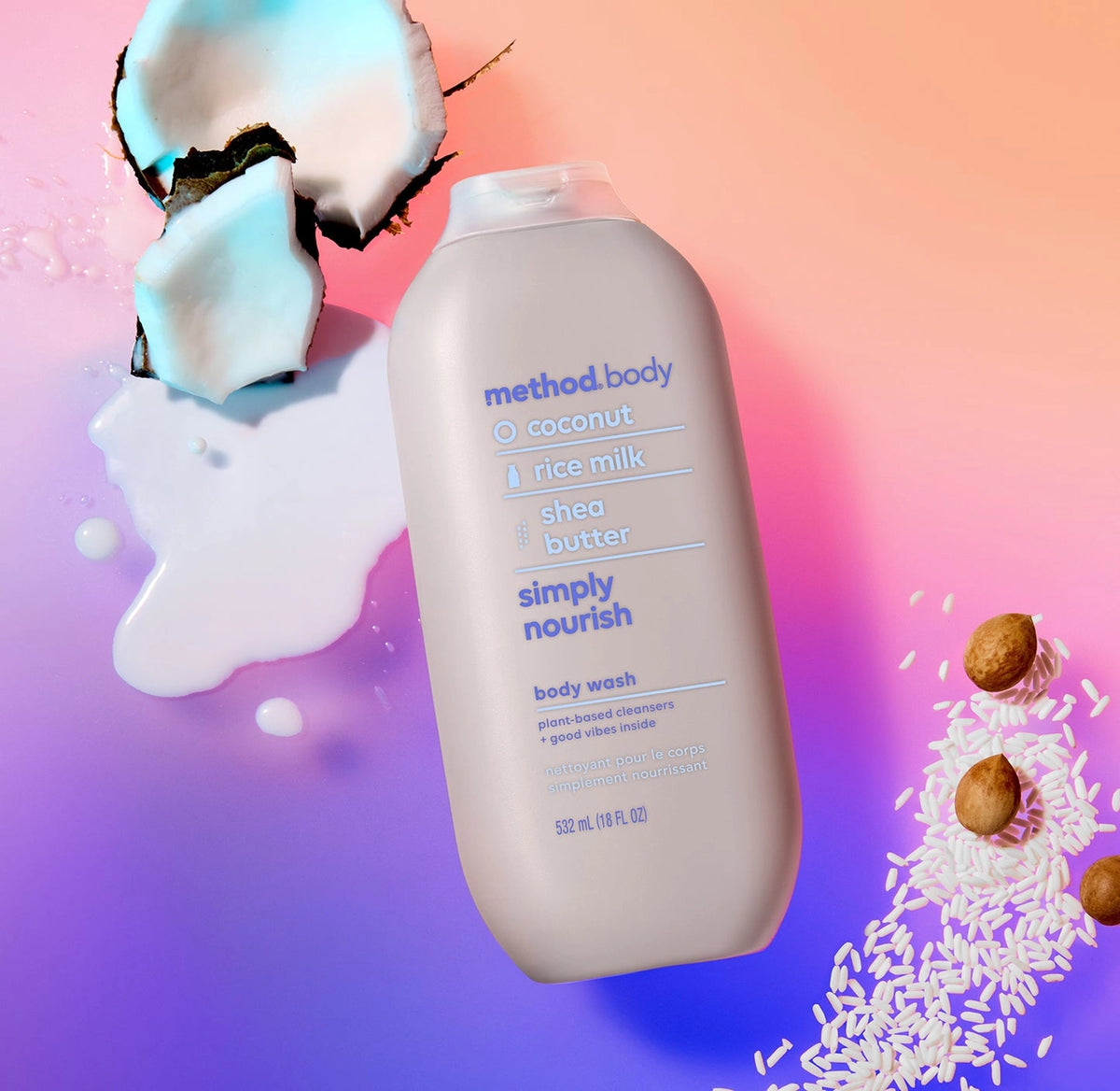 Method Body Paraben & Phthalate Free Body Wash, Simply Nourish, 18 Fl oz