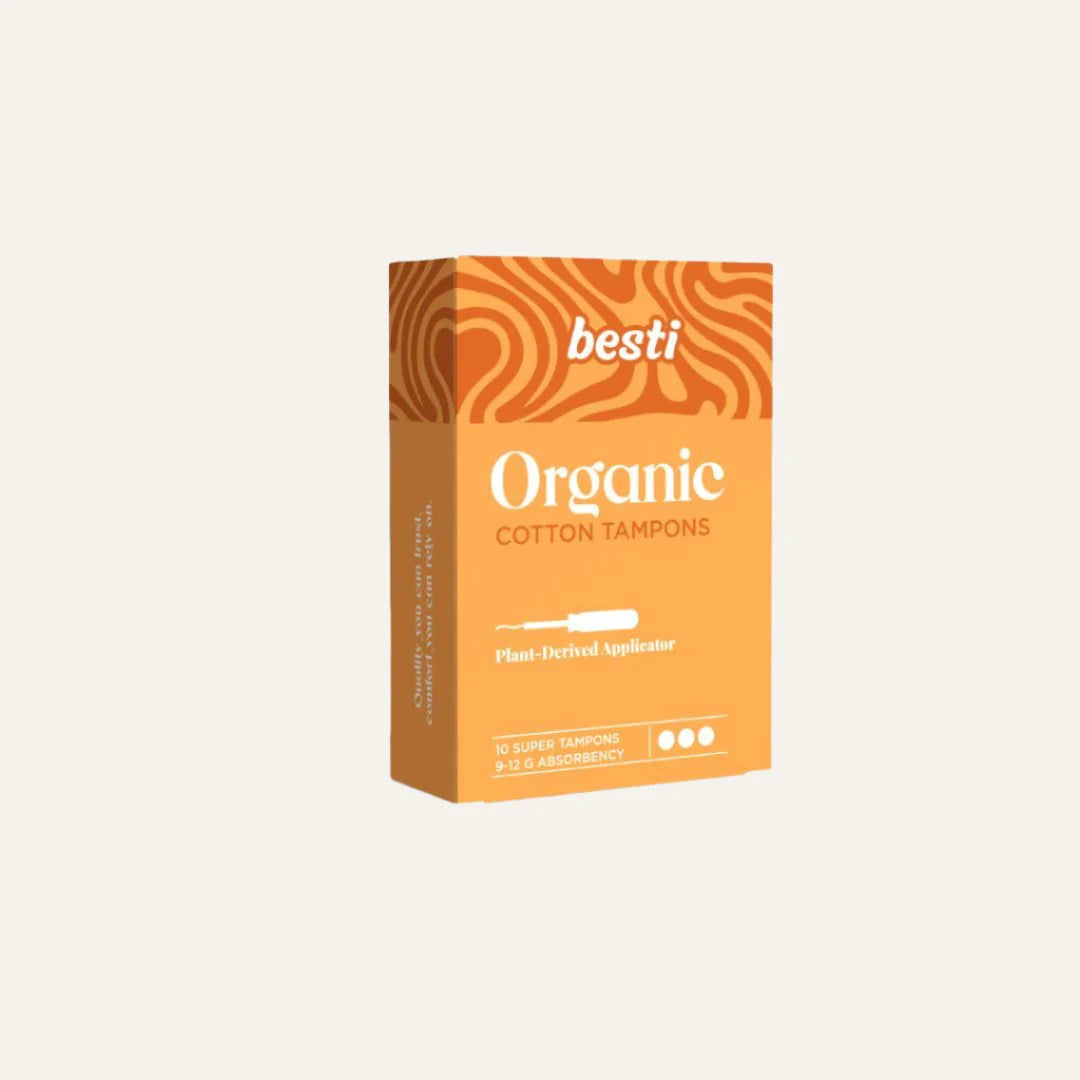 Besti 100% Organic Cotton Super Tampons (10 Count)