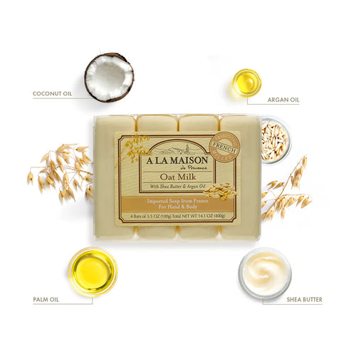 A La Maison Oat Milk Multipack Bar Soap (Pack of 4)