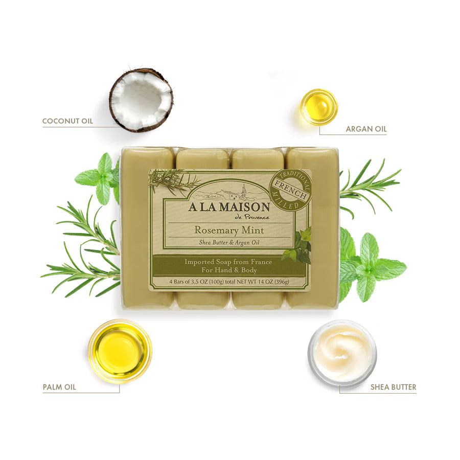 A la Maison Rosemary Mint Multipack Bar Soap
