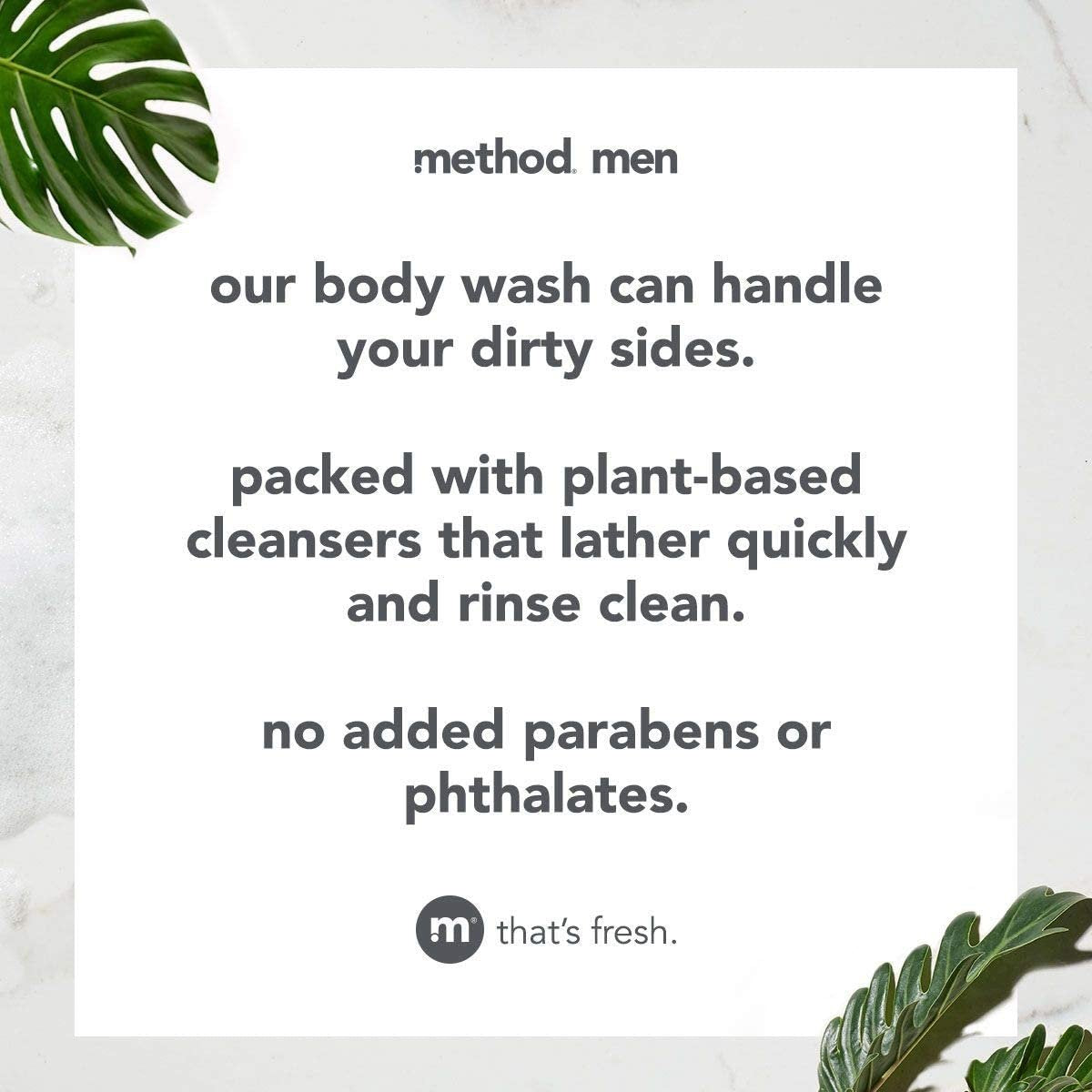 Method Men Body Wash, Juniper + Sage, Paraben and Phthalate Free, 18 Fl oz
